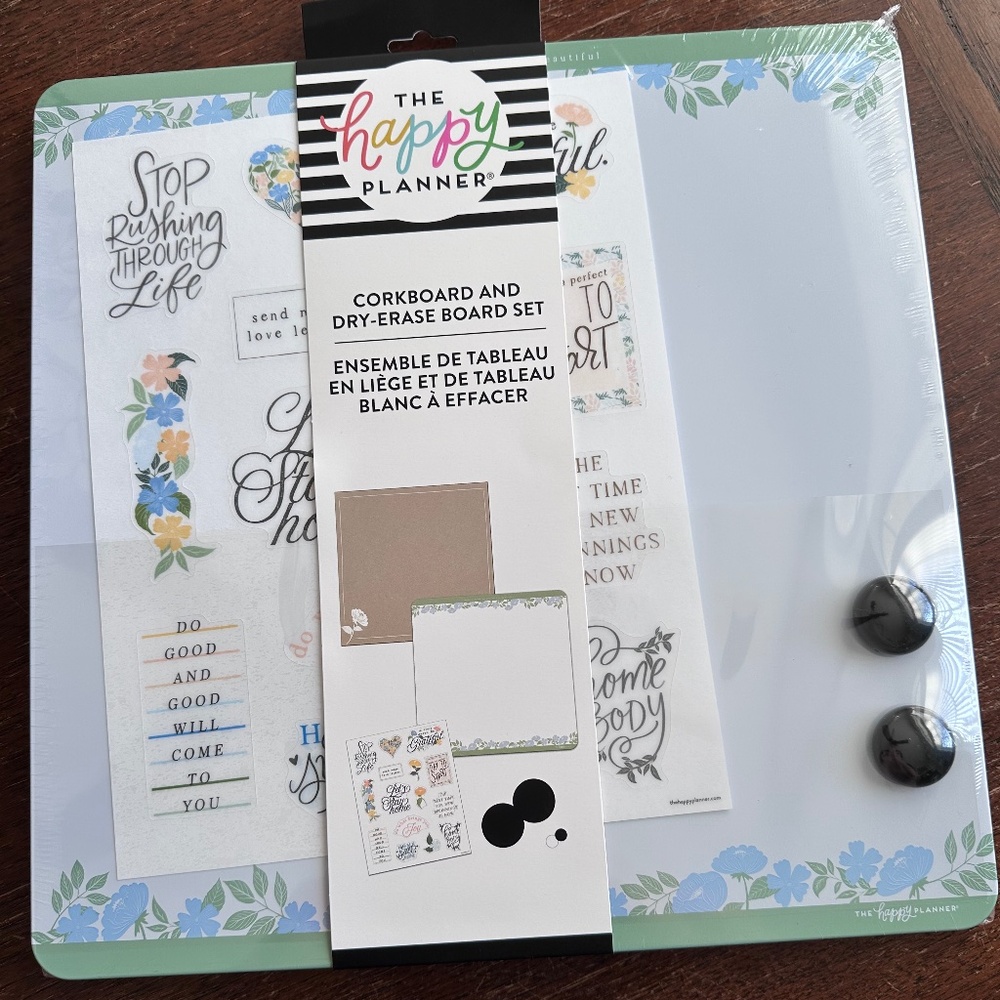 SALE -HAPPY PLANNER CorkBoard + Dry Erase Board Set -Homebody Design - Brand New